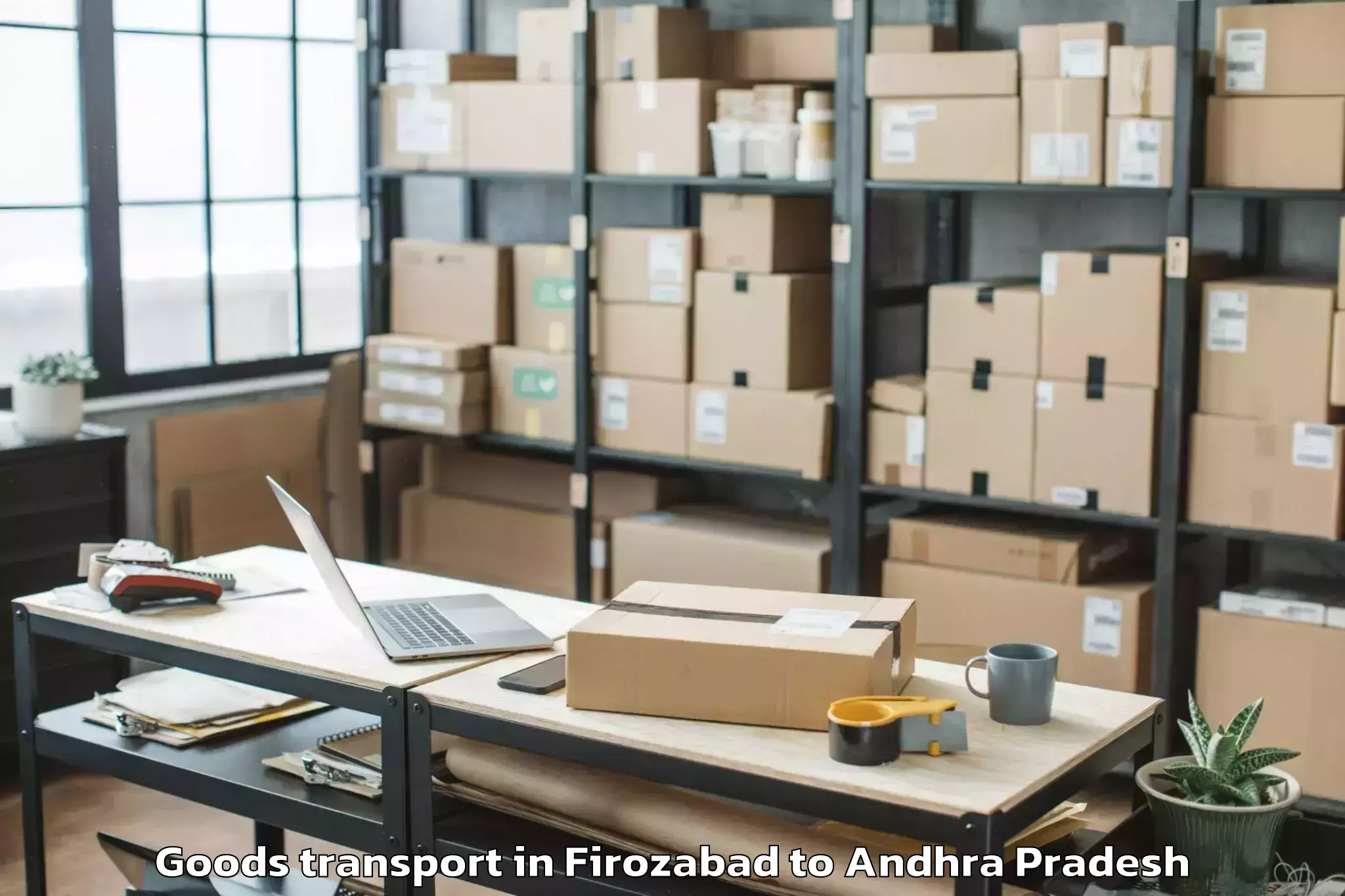 Expert Firozabad to Laveru Goods Transport